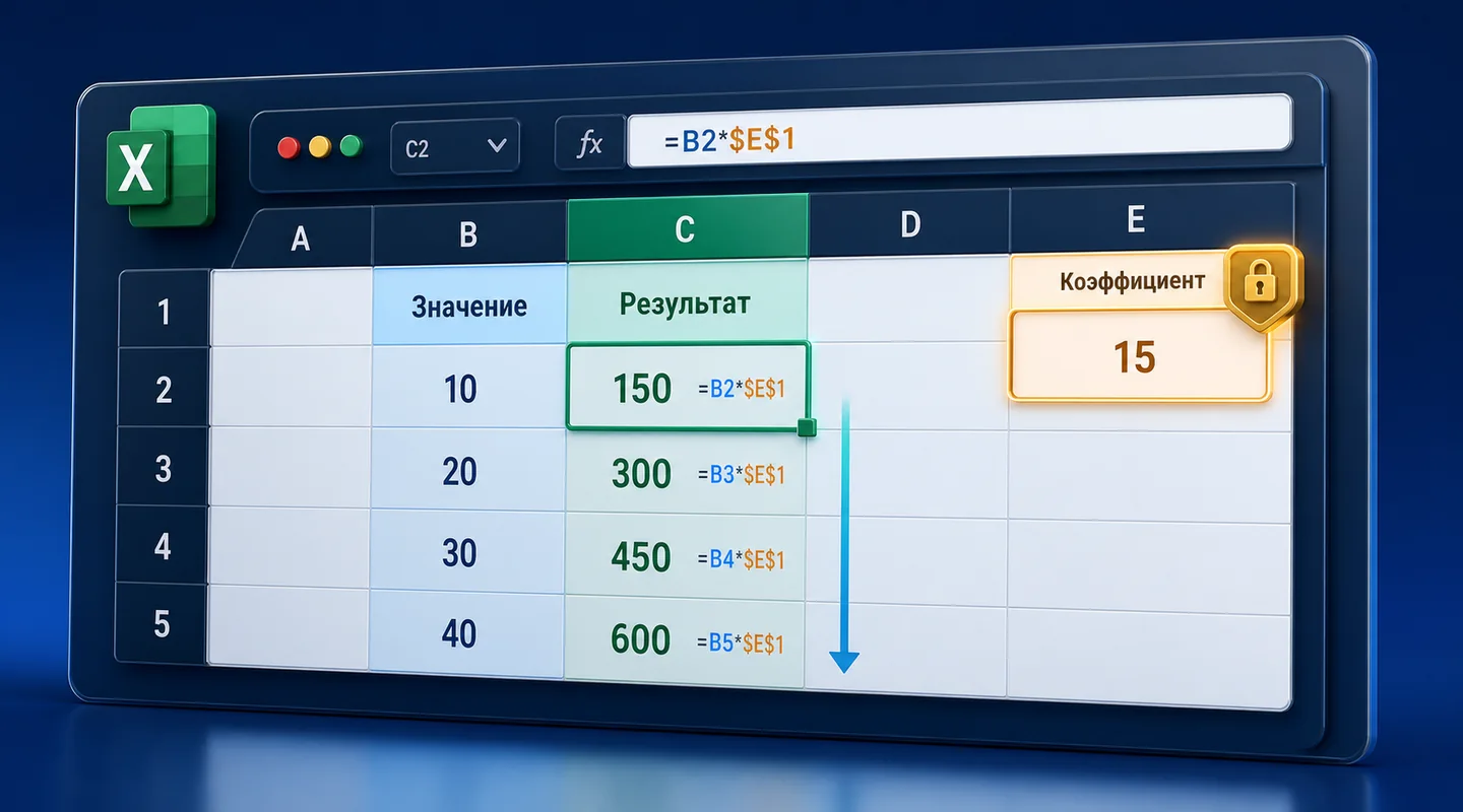 Абсолютные и относительные ссылки в Excel: как использовать знак доллара