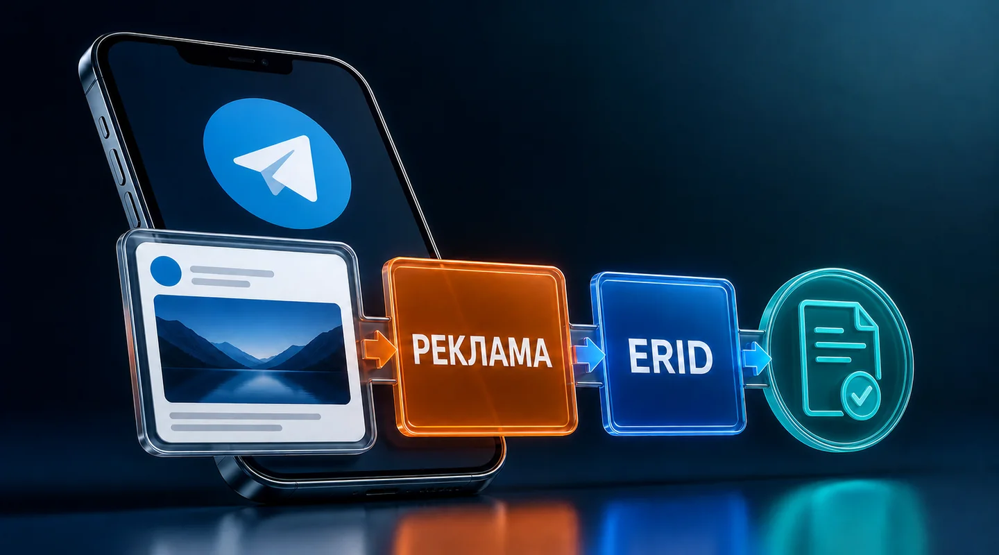 Маркировка рекламы в Telegram в 2026 году: ERID, отчётность и чек-лист