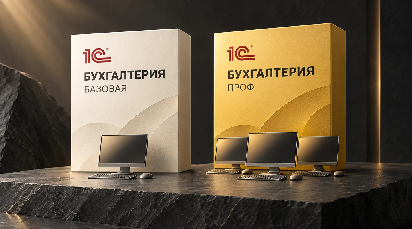 1С:Бухгалтерия Базовая и ПРОФ: что выбрать для работы