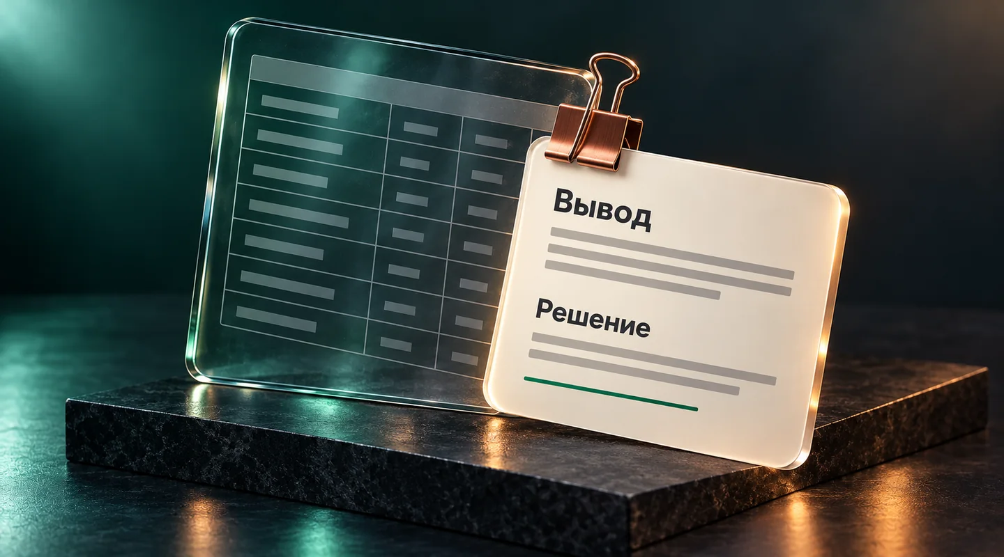 Аналитическая записка: как превратить расчёт в понятное решение